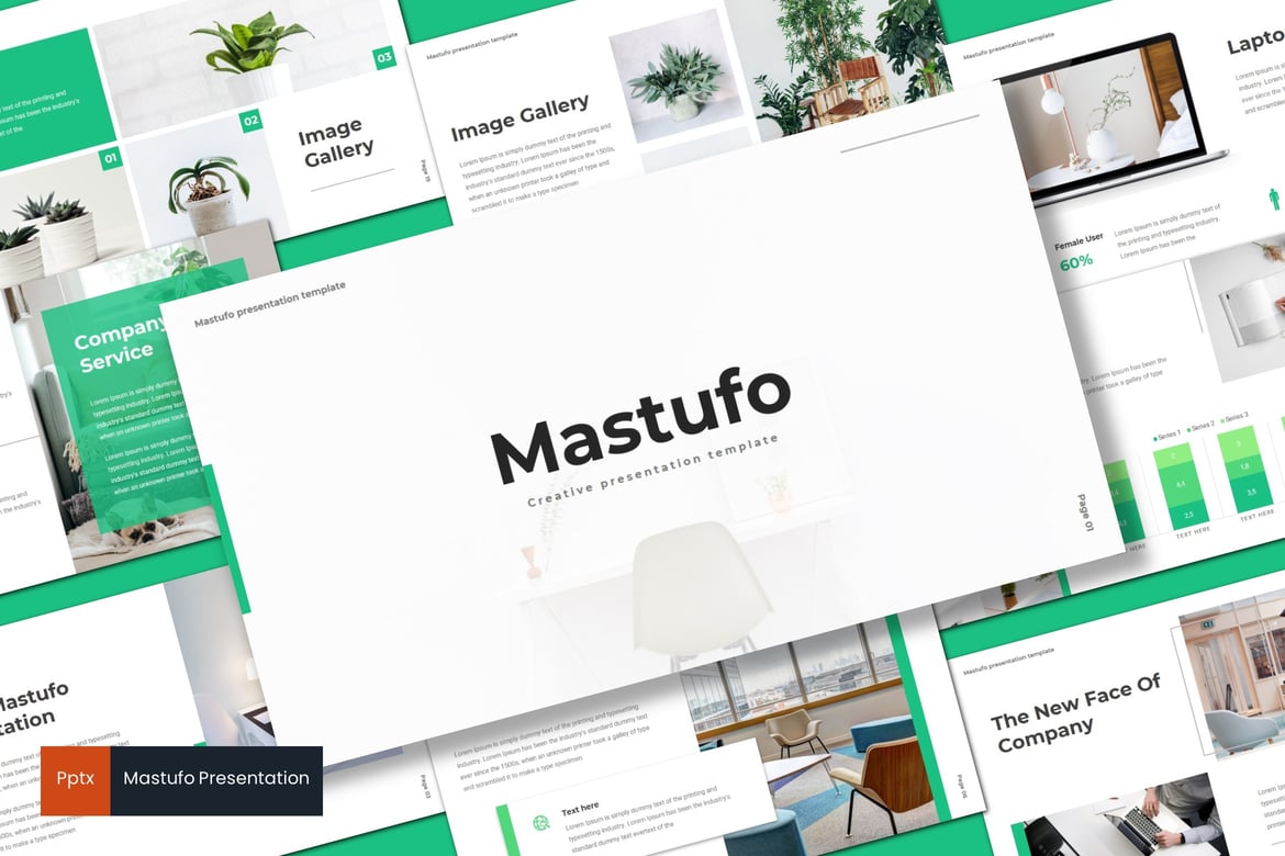 Mastufo - Template PowerPoint Kreatif dan Minimalis