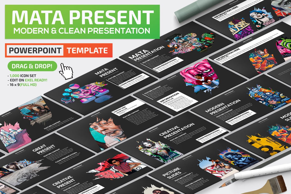 Template Presentasi PowerPoint Mata yang Menarik dan Profesional