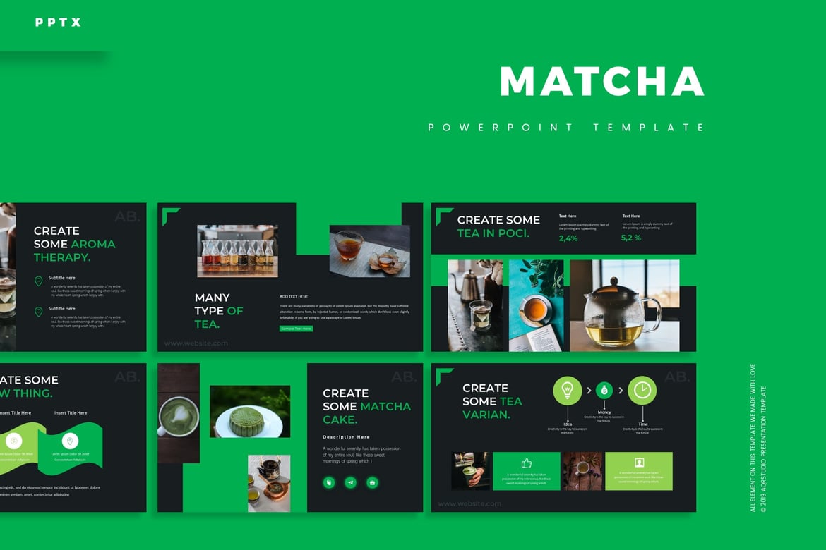 Template Powerpoint Matcha - Solusi Presentasi Menarik