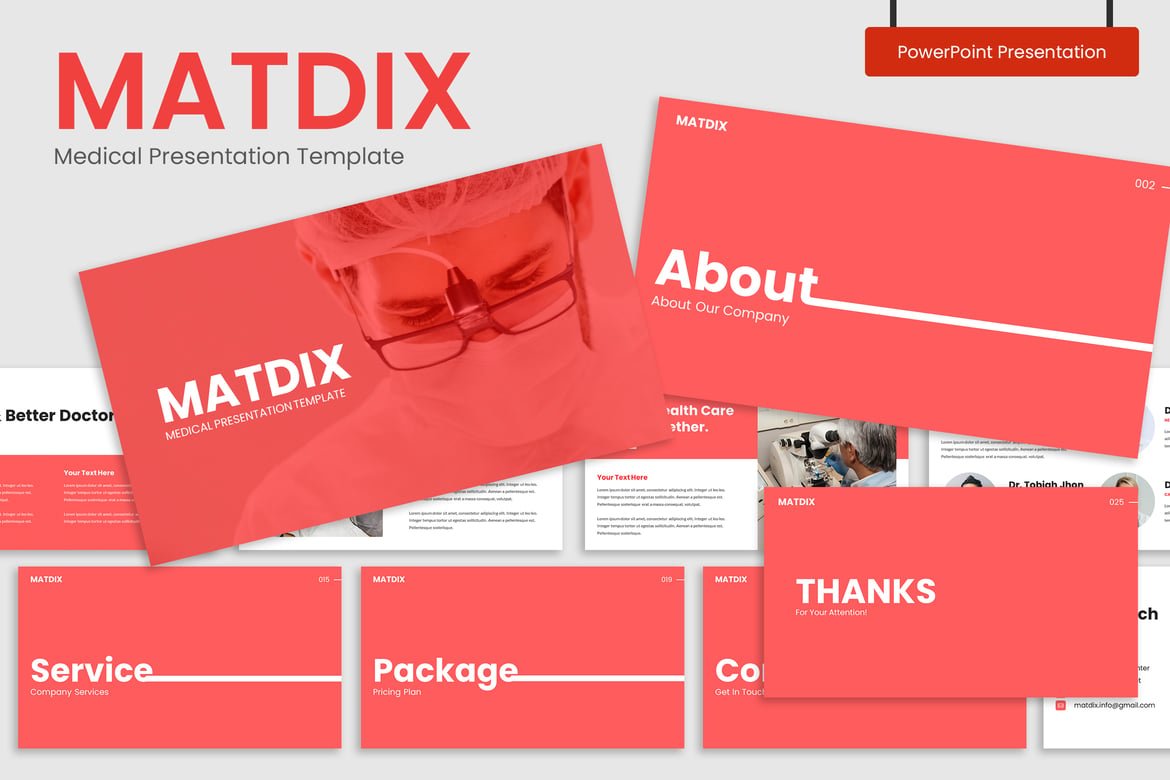 MATDIX – Template Powerpoint Medis Minimalis yang Elegan