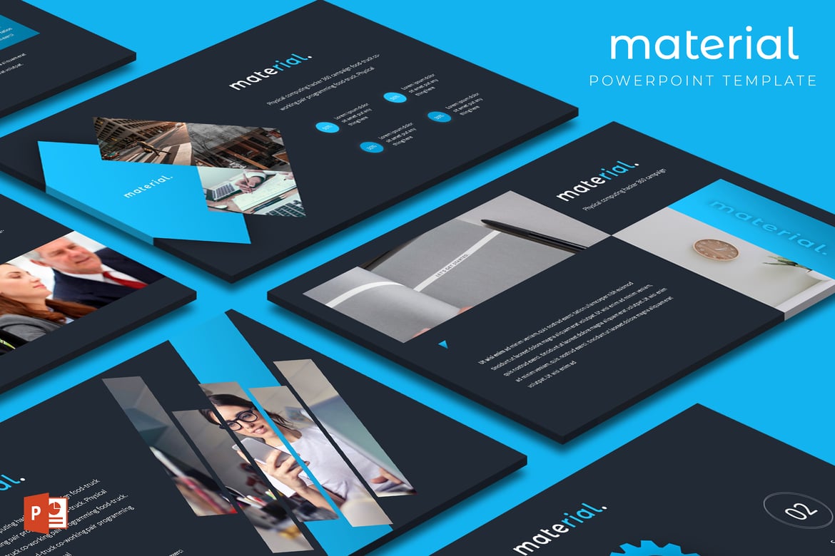 Template PowerPoint Material - Solusi Presentasi Profesional