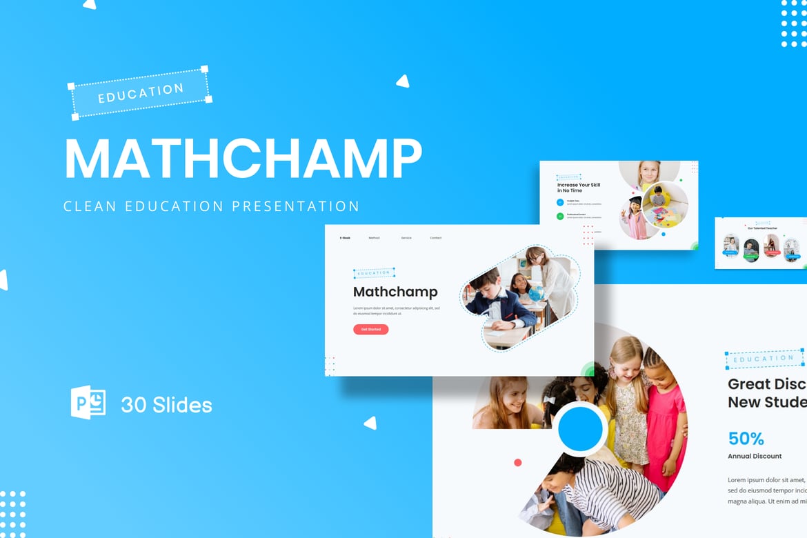 MathChamp - Template Presentasi Pendidikan Modern dan Menarik