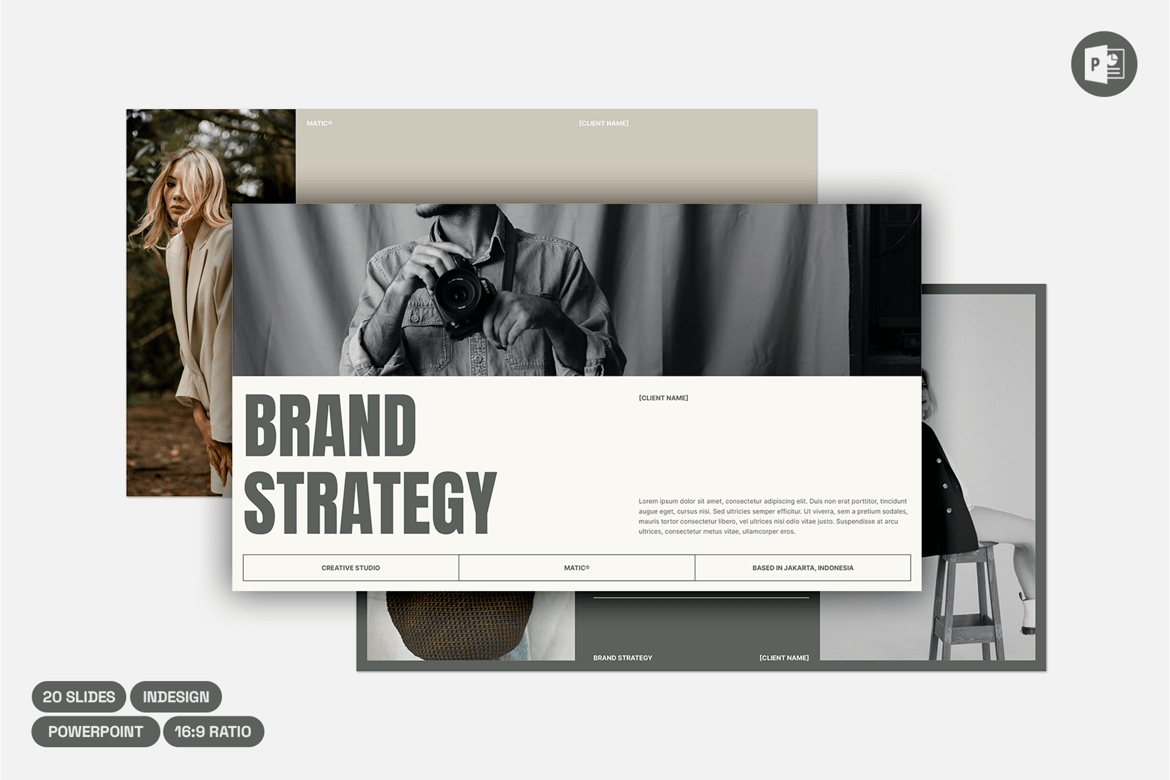 Template Presentasi Powerpoint Strategi Matic - Profesional dan Menarik