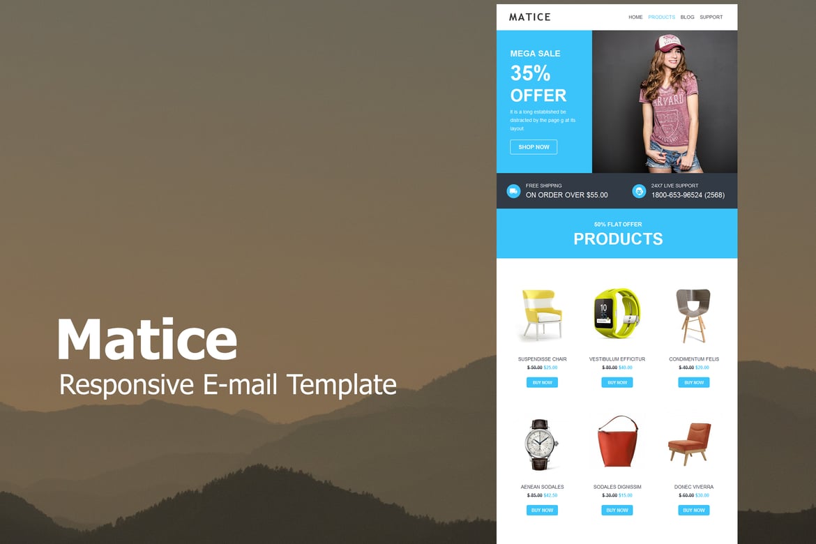 Matice - Template E-mail Responsif dan Modern