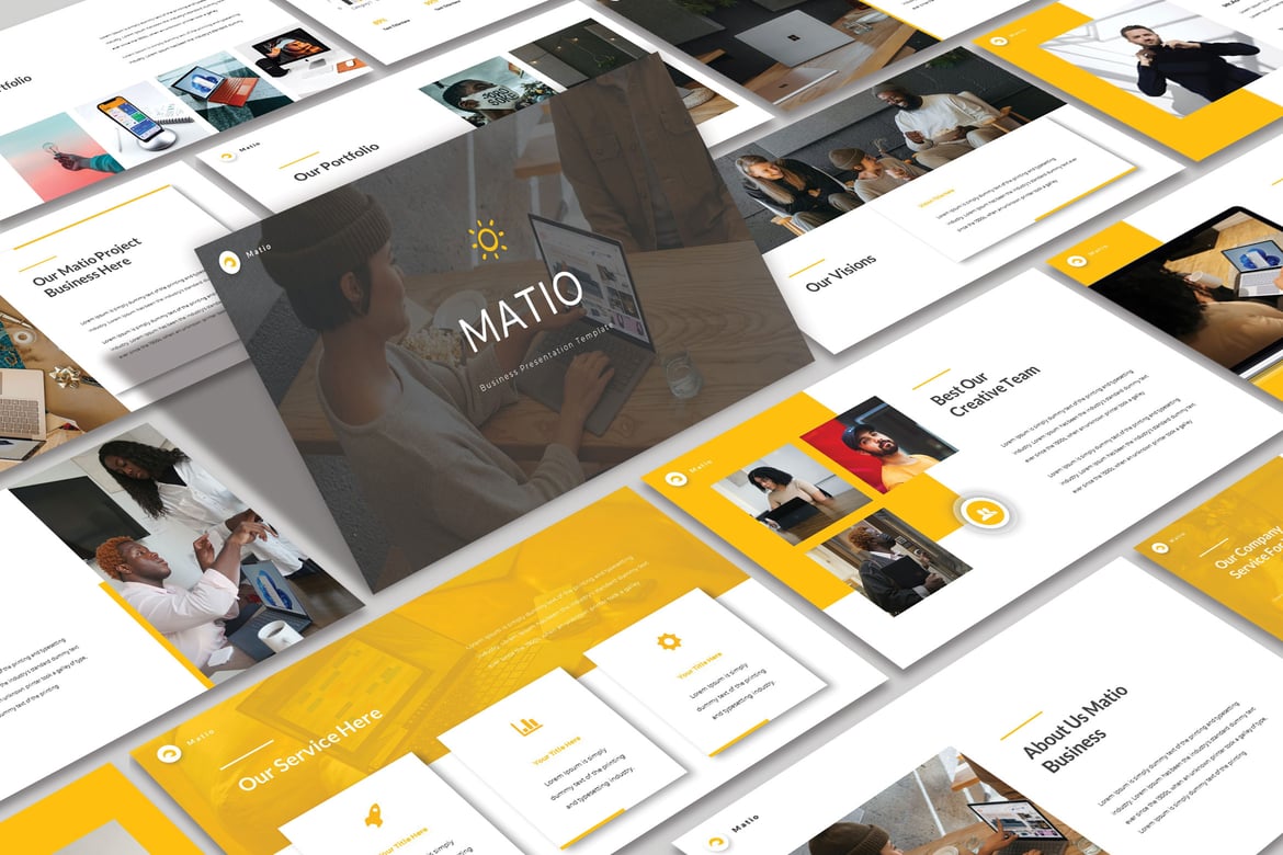 Template Powerpoint MATIO - Solusi Presentasi Profesional Anda