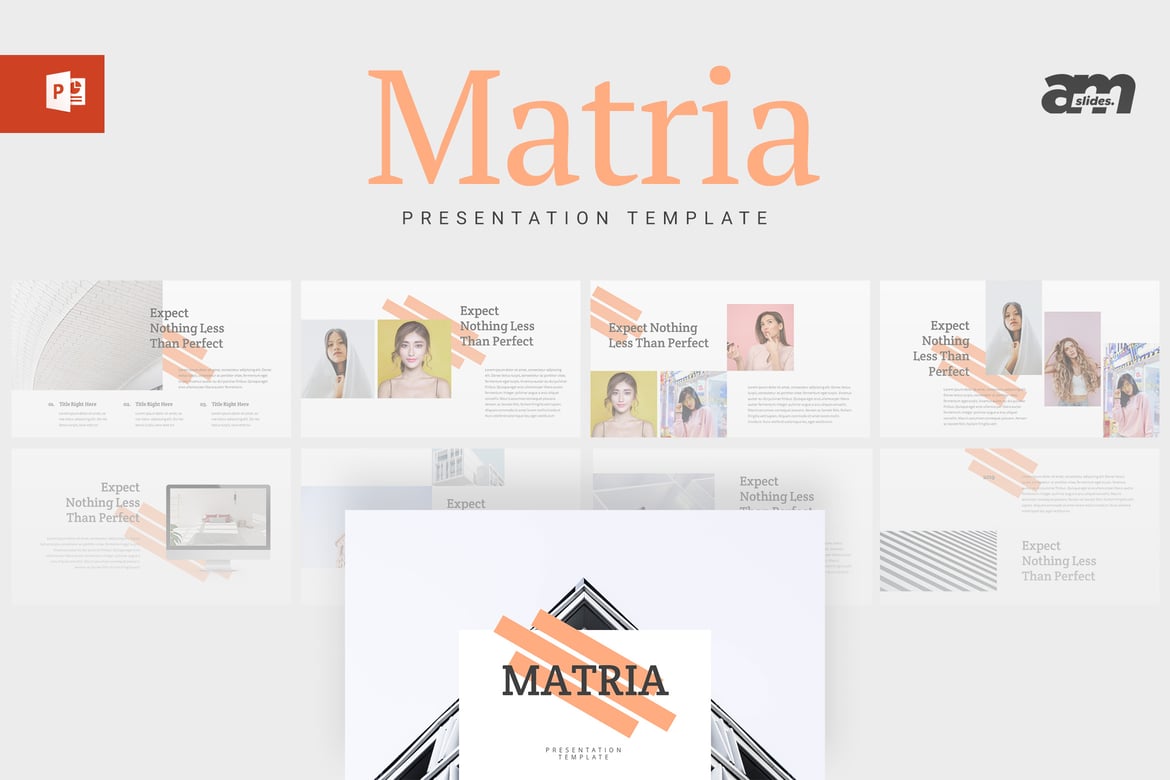 Matria - Template Powerpoint Kreatif dan Minimalis