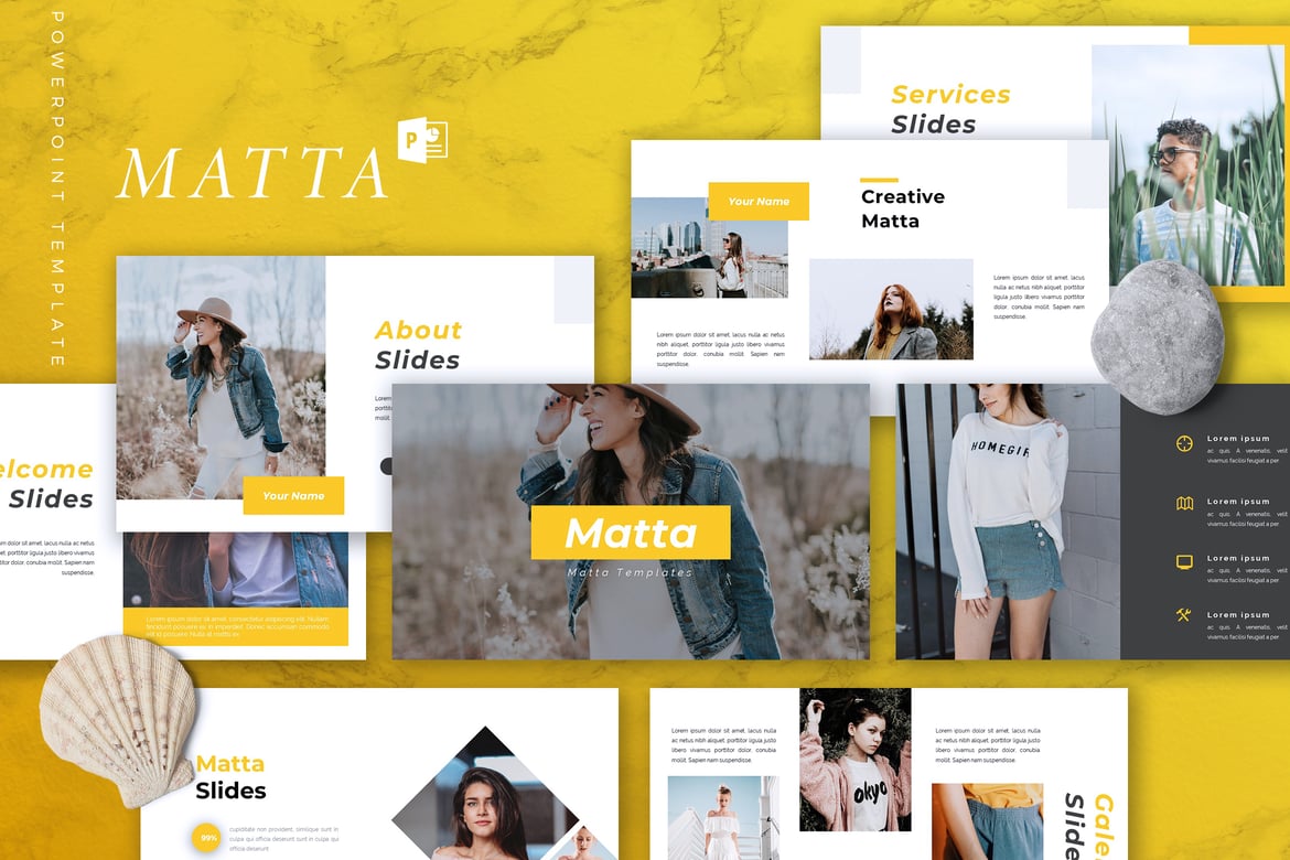 MATTA - Template PowerPoint Kreatif untuk Presentasi Profesional