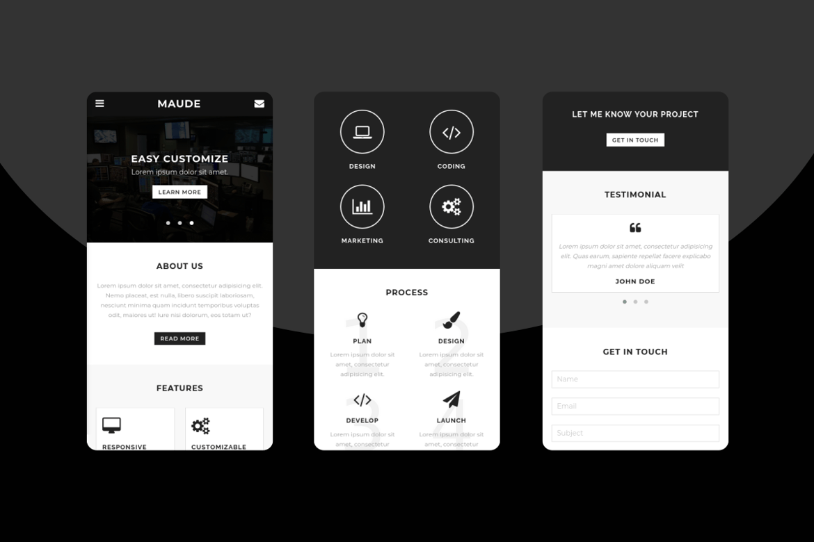 Maude - Template Website Mobile Serbaguna