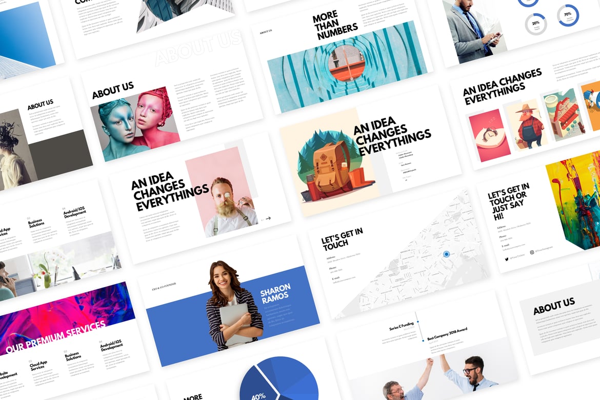 Maven – Template PowerPoint Kreatif dan Minimalis untuk Presentasi Profesional