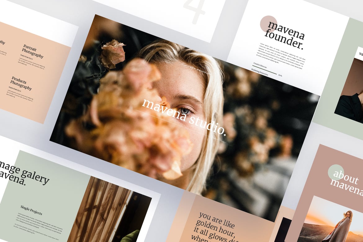Mavena - Template Powerpoint Perjalanan yang Menarik