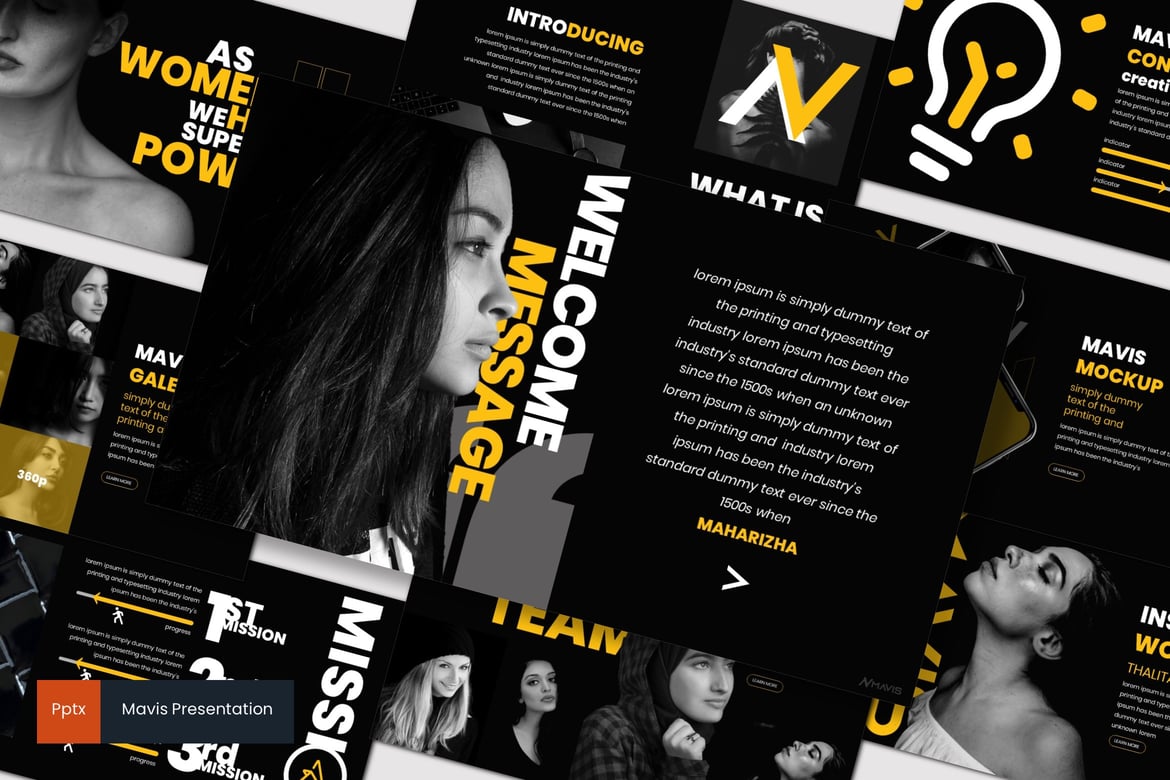 Template Presentasi Mavis - Desain Minimalis dan Kreatif