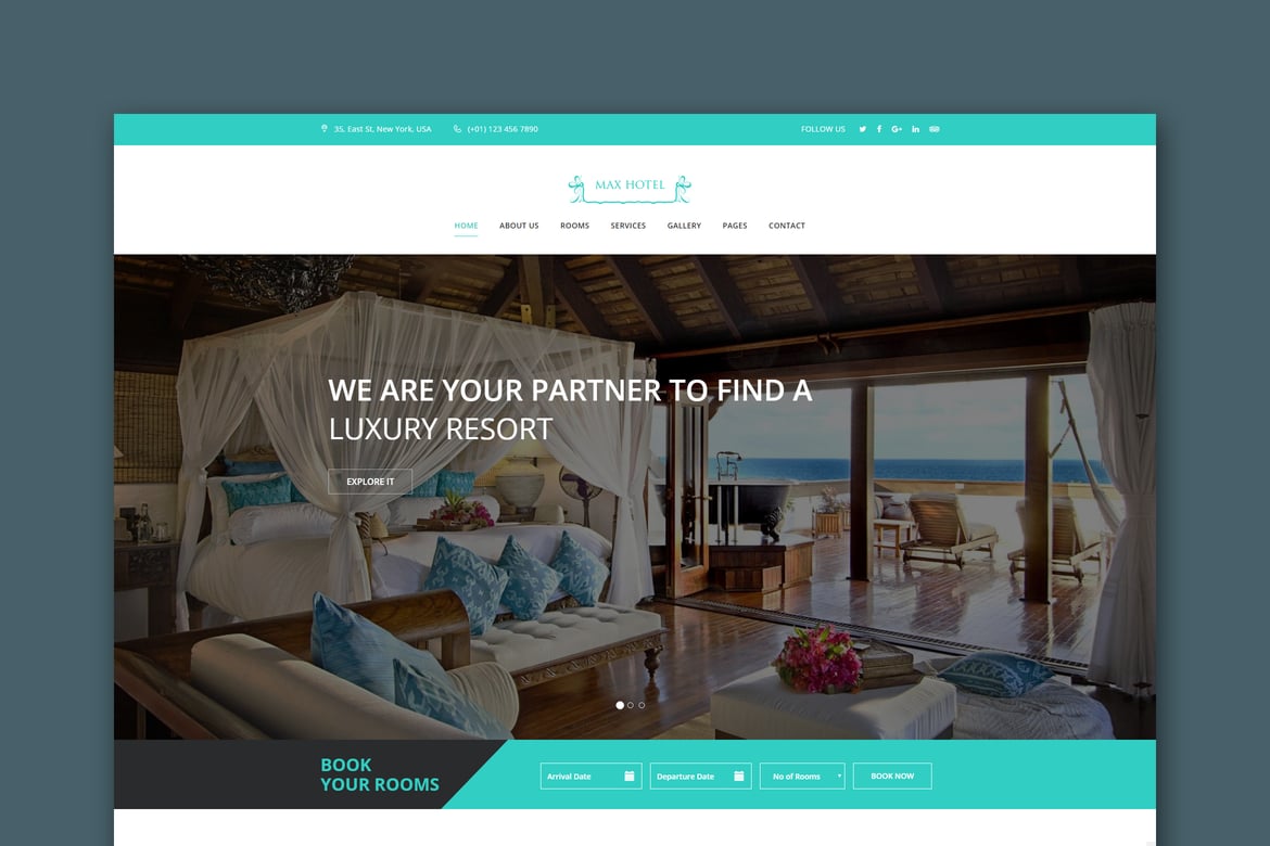 Template Website Hotel Max - Booking Hotel yang Menawan