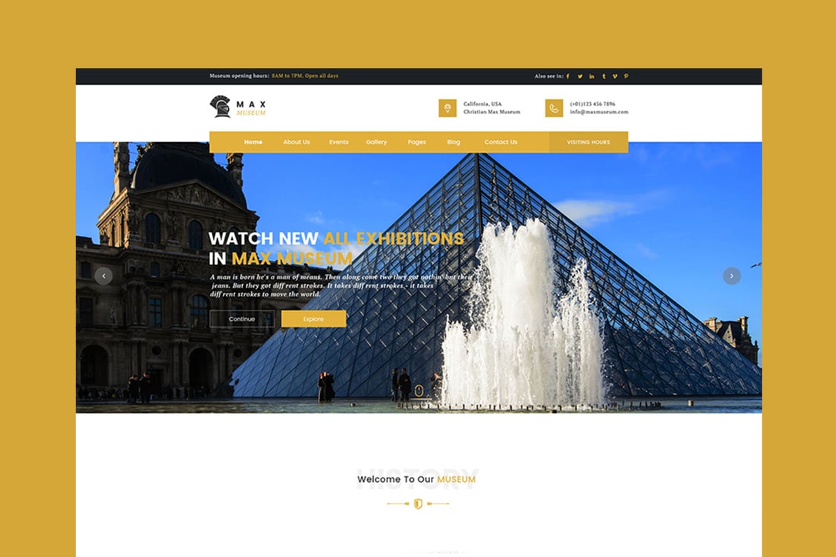 Max Museum - Template Website Sejarah & Artefak yang Menakjubkan