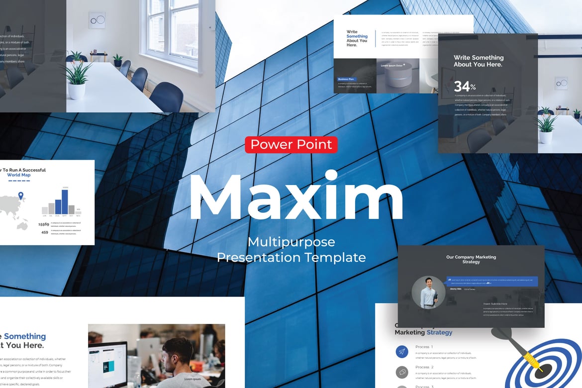 Maxim - Template PowerPoint Serbaguna untuk Presentasi Menarik