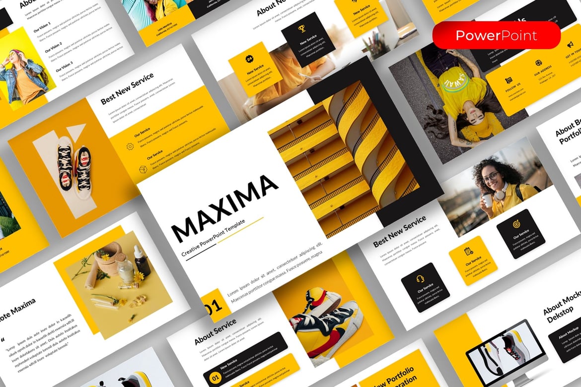 Maxima - Template Presentasi PowerPoint Kreatif untuk Bisnis