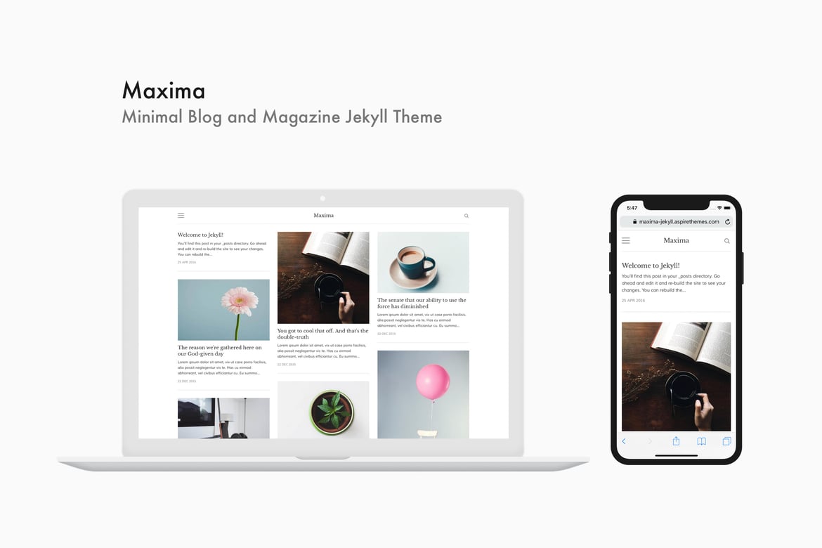 Maxima - Template Website Blog dan Majalah Jekyll yang Minimalis dan Modern