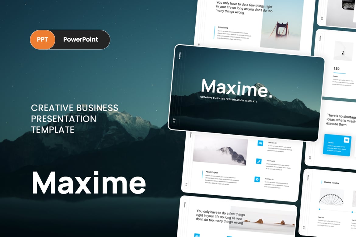 Maxime - Template PowerPoint Kreatif untuk Bisnis Anda