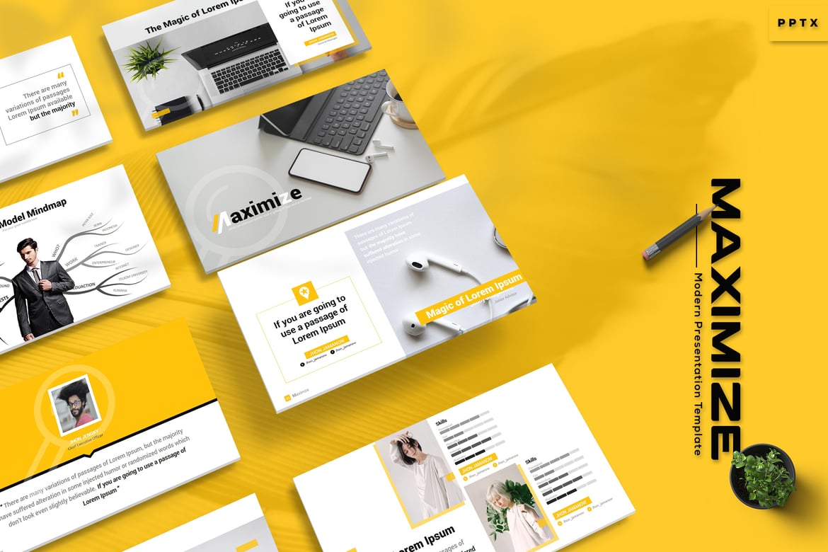 Template Powerpoint Maximize - Solusi Presentasi Kreatif Anda