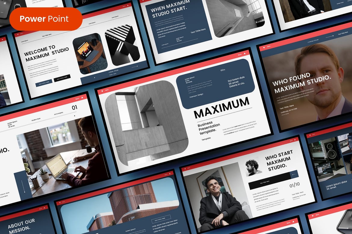 Maximum – Template PowerPoint Bisnis yang Menarik