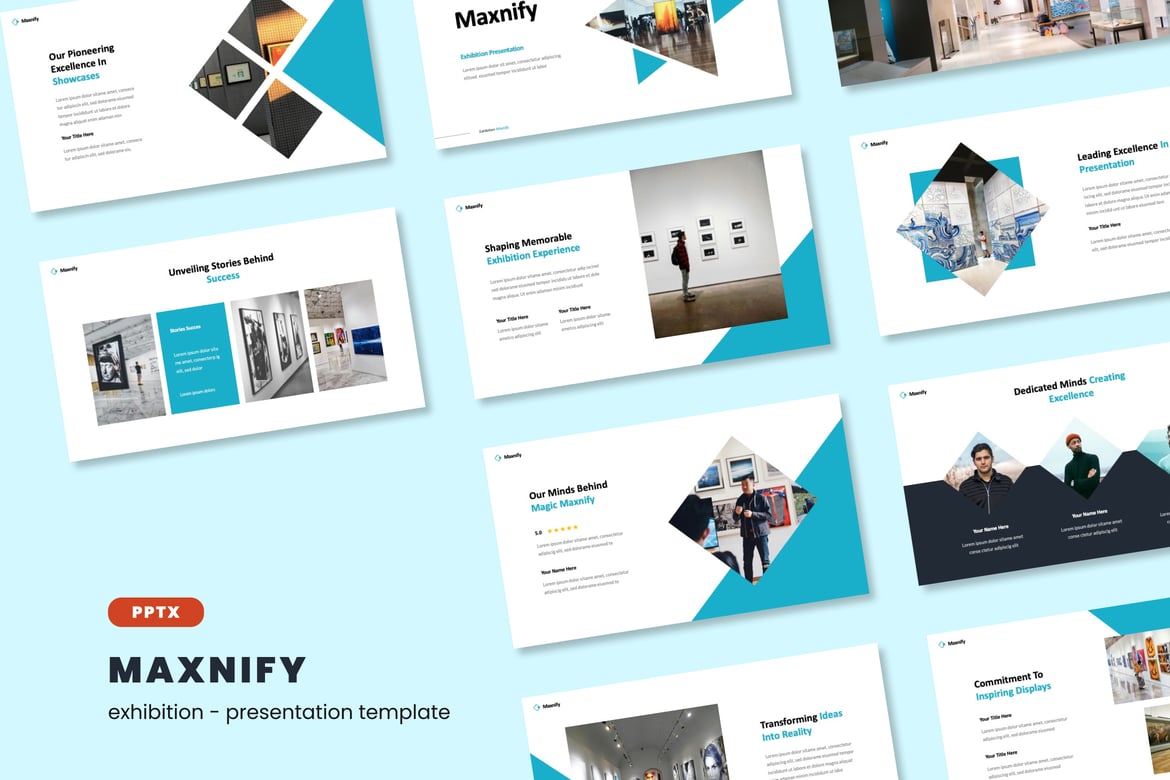 Maxnify - Template Powerpoint Pameran yang Menarik
