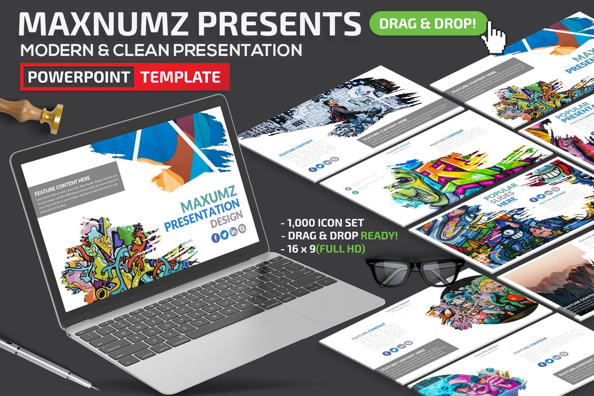 Template Presentasi Powerpoint MAxnumz yang Menarik dan Interaktif