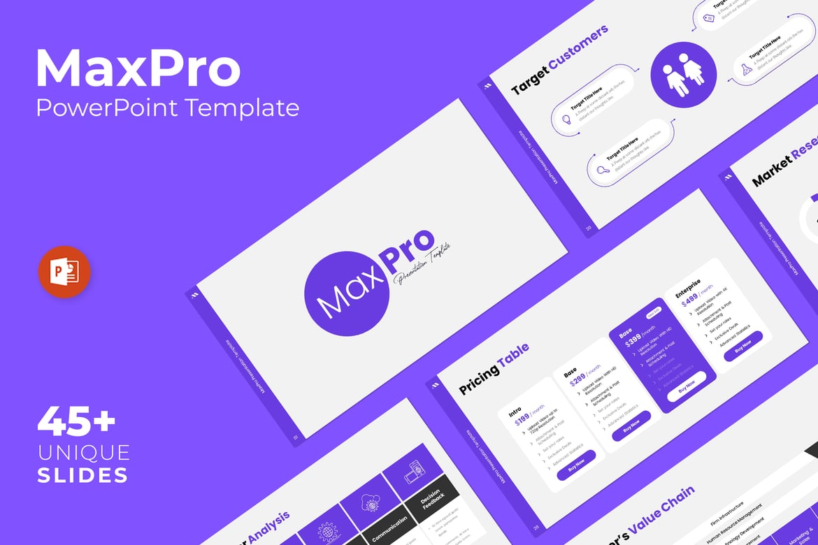 MaxPro - Template PowerPoint Profesional untuk Presentasi Menarik