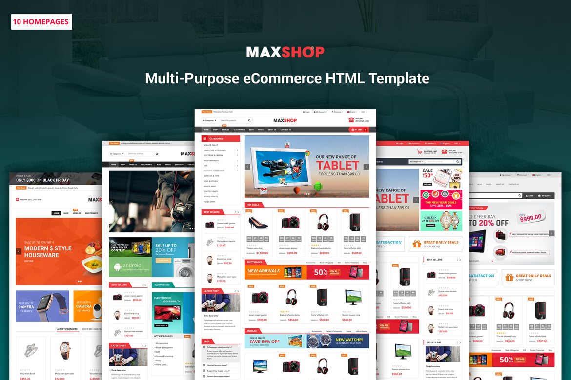 MaxShop - Template Website eCommerce Multifungsi yang Elegan