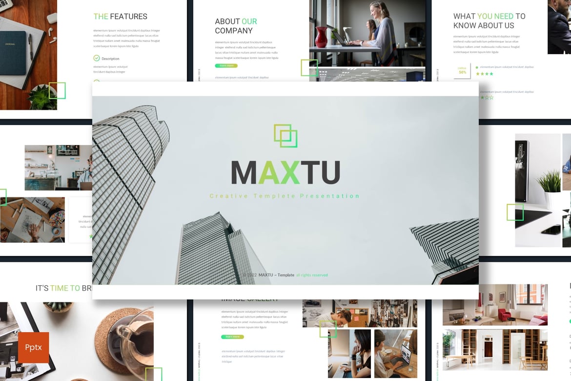 Template Powerpoint Maxtu - Solusi Kreatif untuk Presentasi Anda