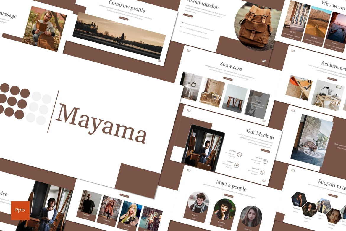 Template Presentasi PowerPoint Mayama - Minimalis dan Kreatif