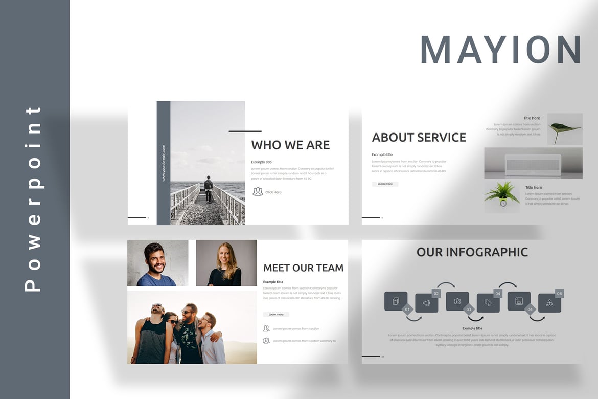 Template Presentasi PowerPoint Mayion yang Elegan dan Profesional