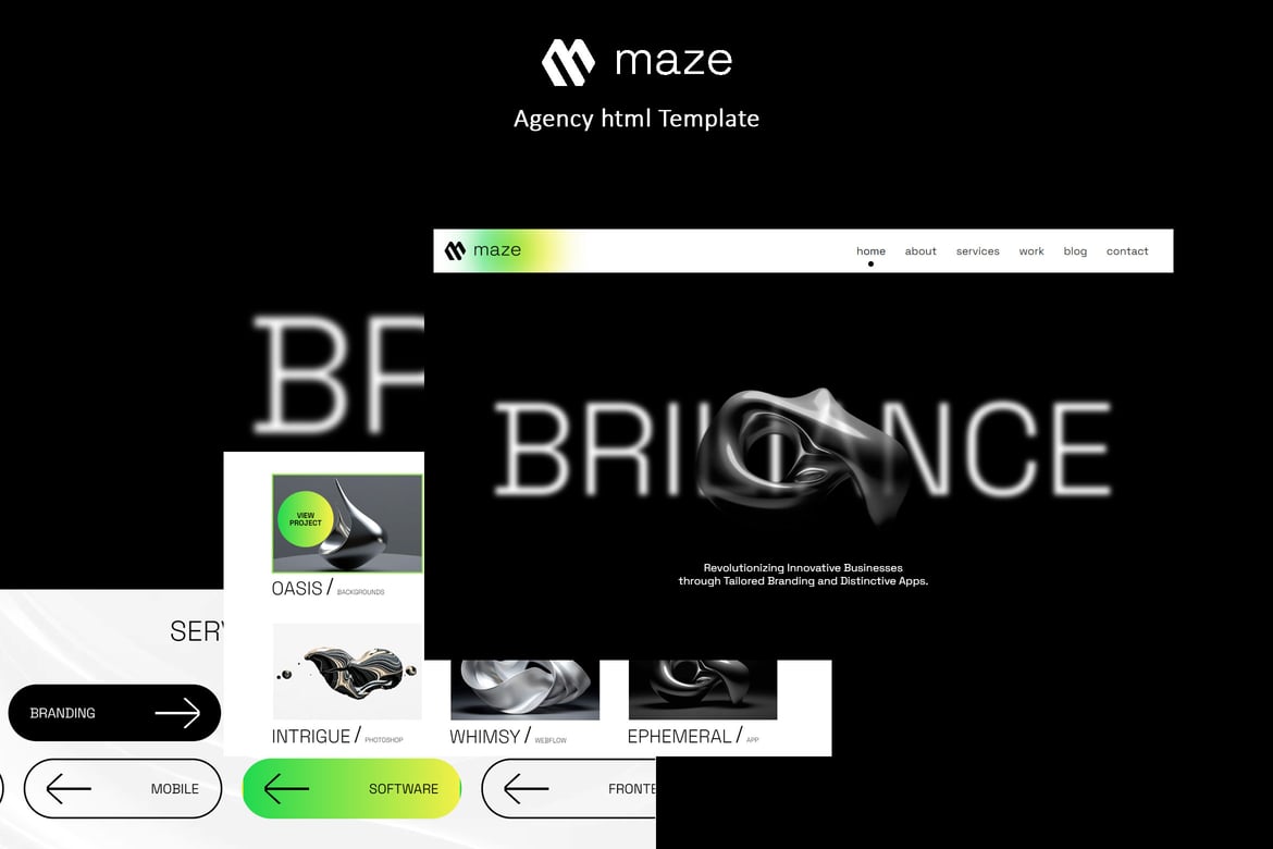 Maze - Template Website Portofolio Kreatif