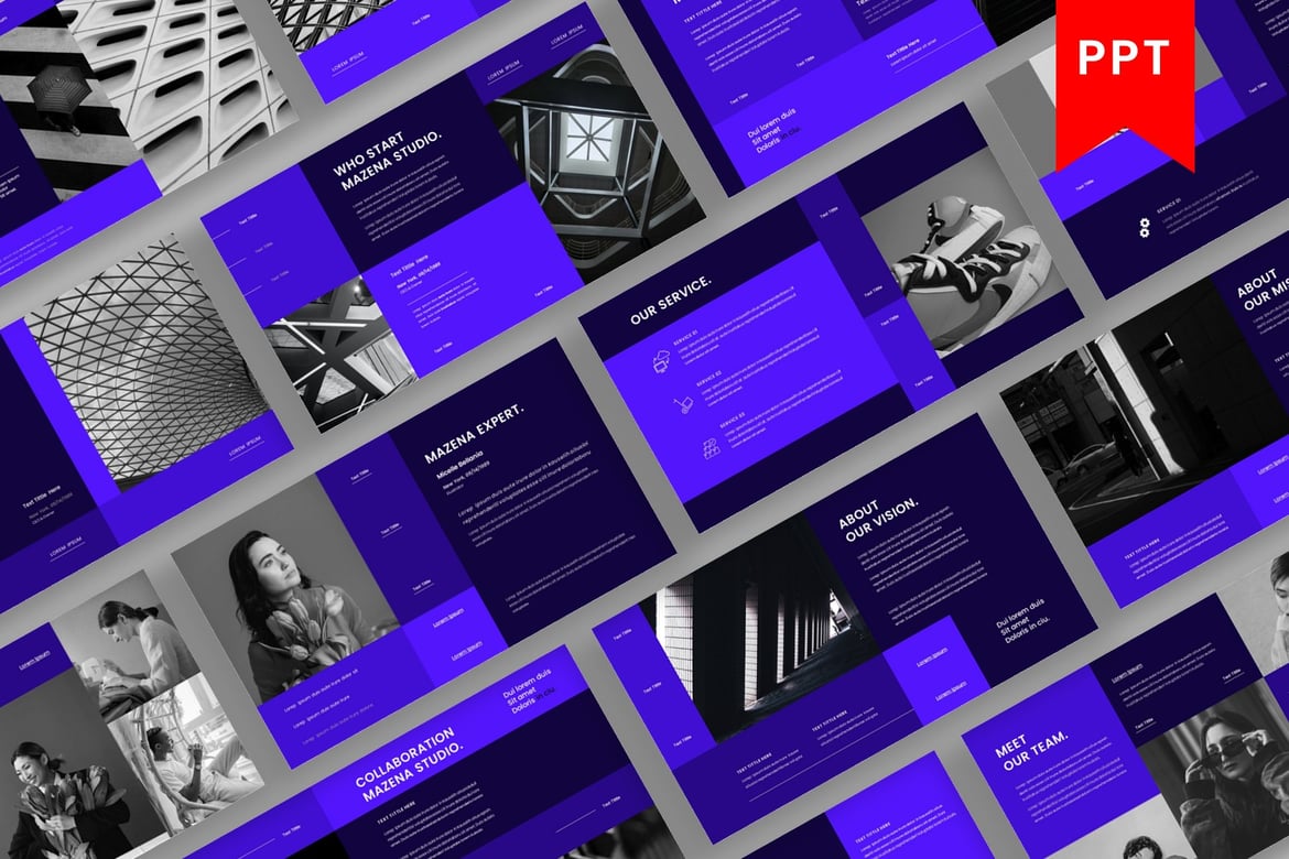 Mazena - Template PowerPoint Bisnis yang Menarik