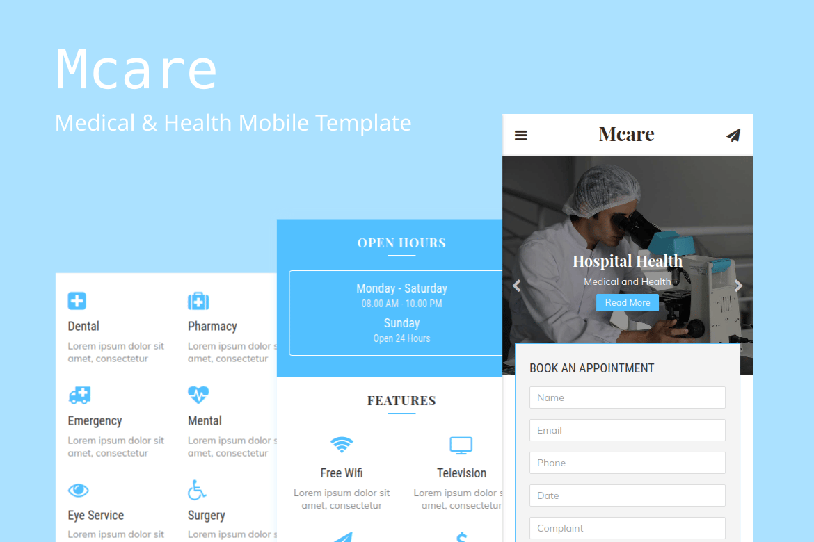 Mcare - Template Website Medis dan Kesehatan yang Modern