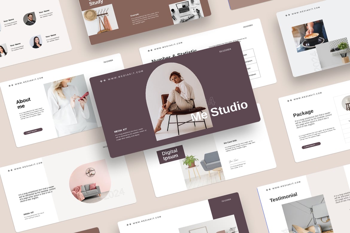 Template Presentasi PowerPoint Me Studio yang Menarik dan Profesional