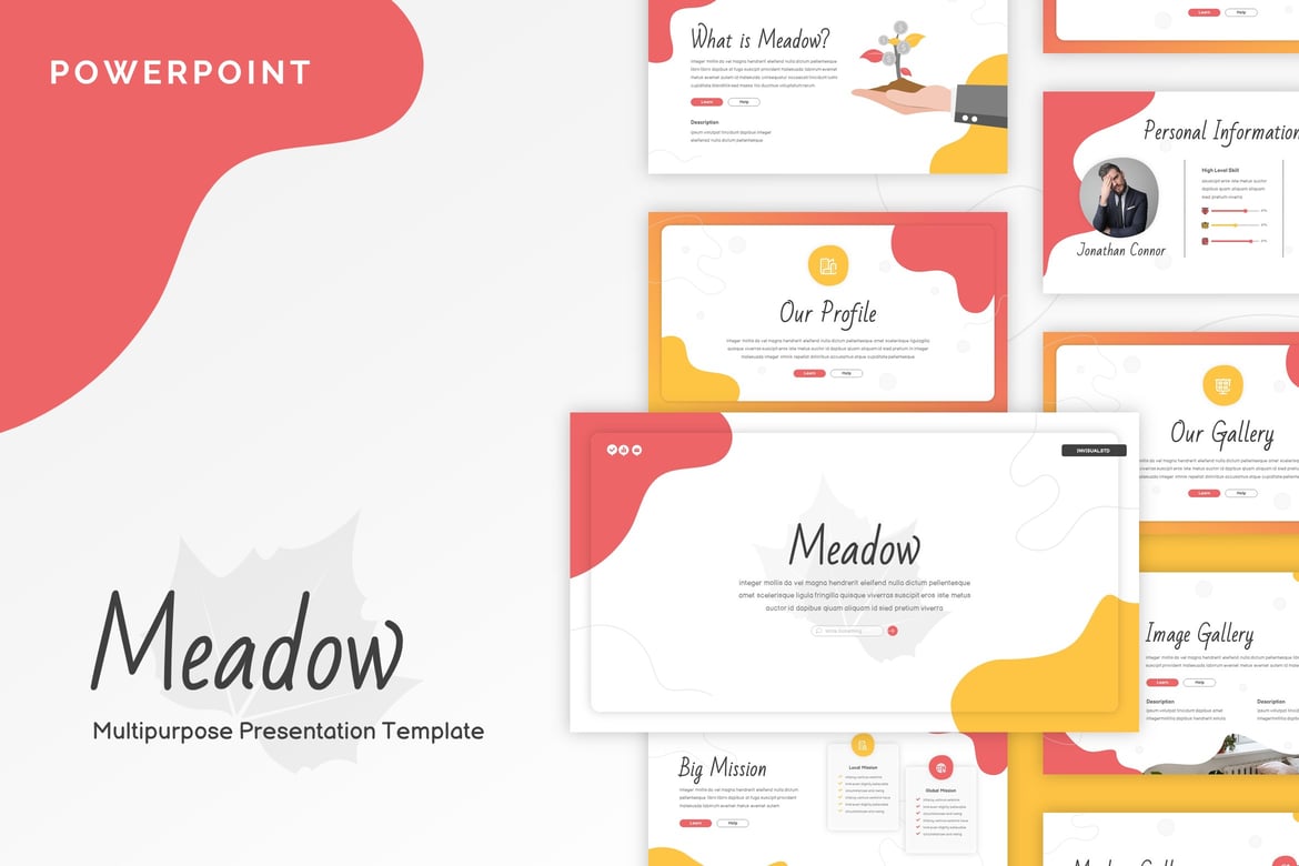 Meadow - Template Powerpoint Kreatif dan Modern