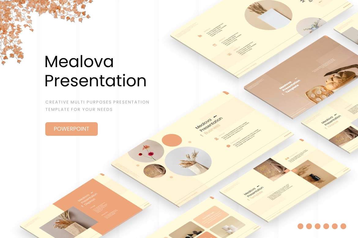 Template PowerPoint Mealova - Solusi Presentasi Menarik