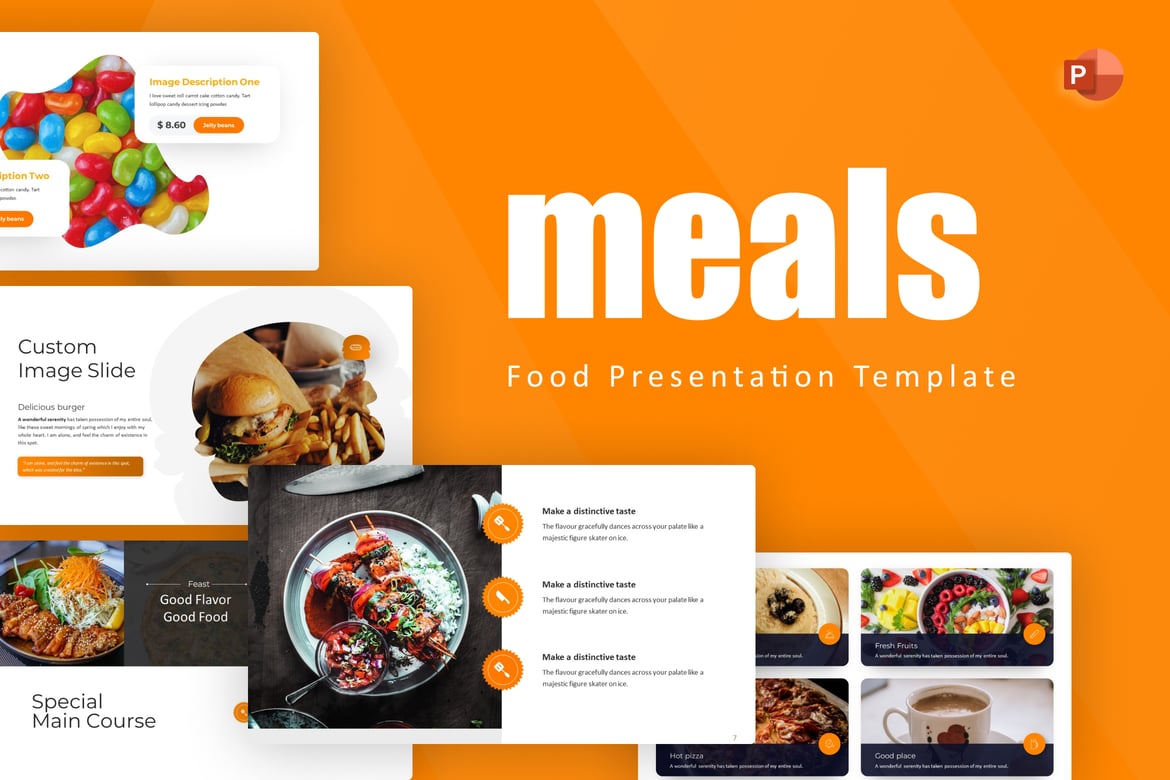 Template PowerPoint Makanan yang Menarik dan Profesional