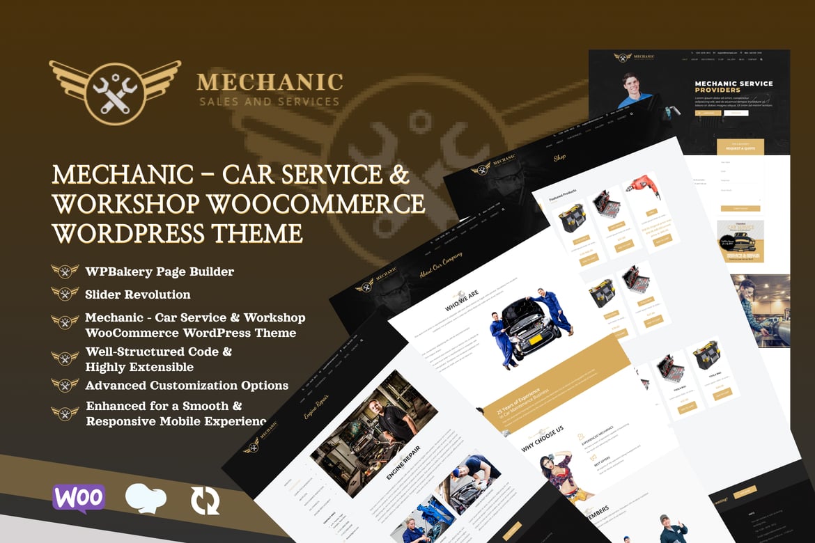 Tema WordPress Murah untuk Layanan dan Perbaikan Mobil - Mechanic