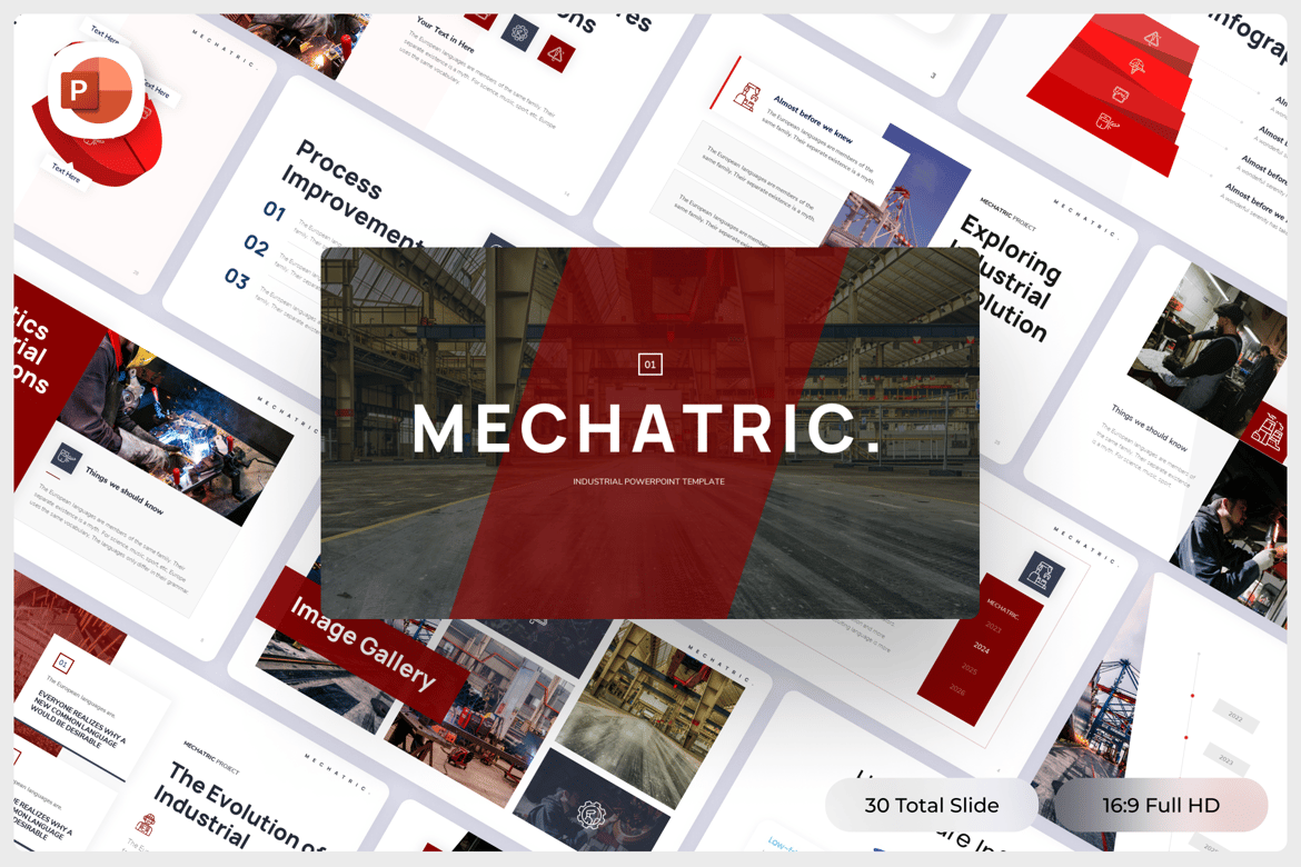 Template Presentasi Mechatric Industrial - PowerPoint yang Menarik