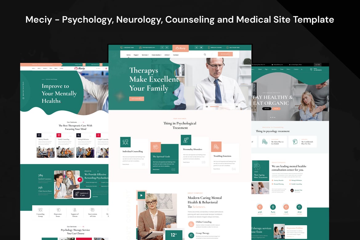 Meciy - Template Website Psikologi dan Konseling yang Modern