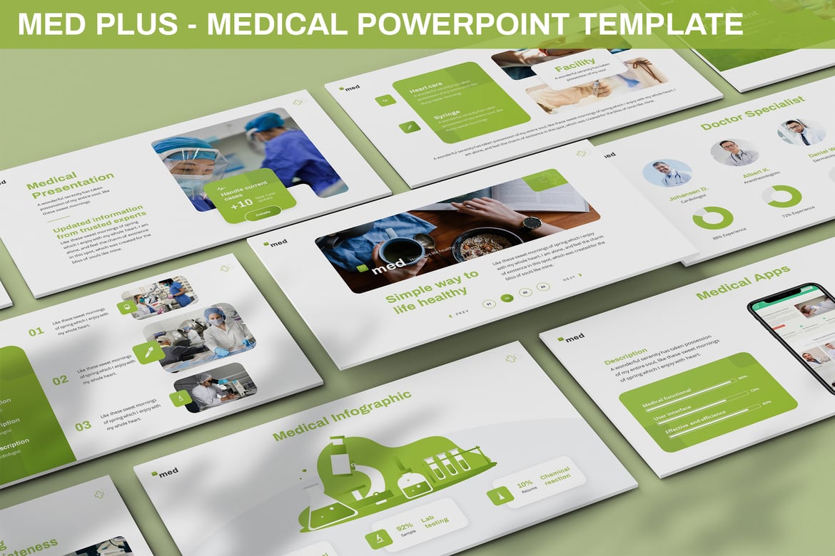 Med Plus - Template Powerpoint Kesehatan yang Modern