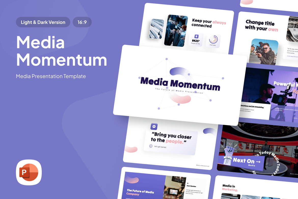 Template Presentasi Media Berita - PowerPoint yang Menarik