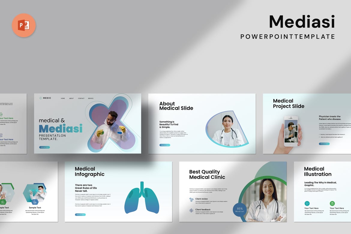 Template PowerPoint Mediasi yang Modern dan Profesional