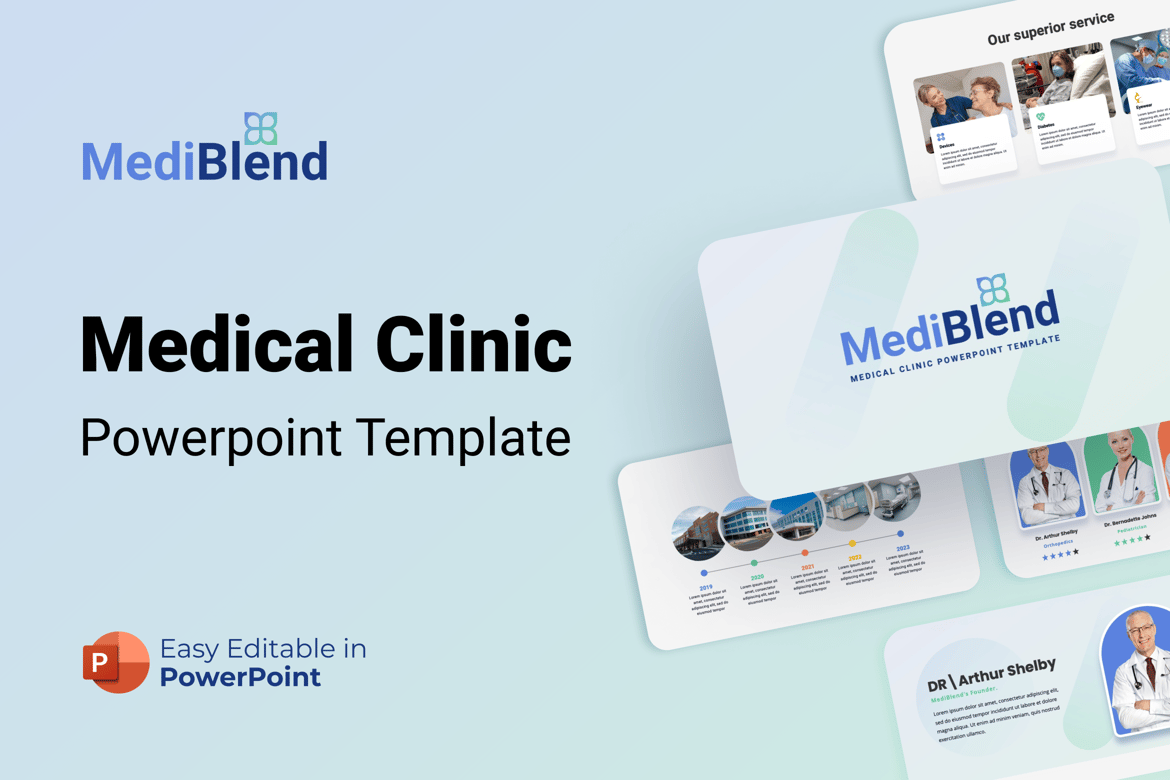 Template PowerPoint MediBlend - Solusi Presentasi Medis Profesional