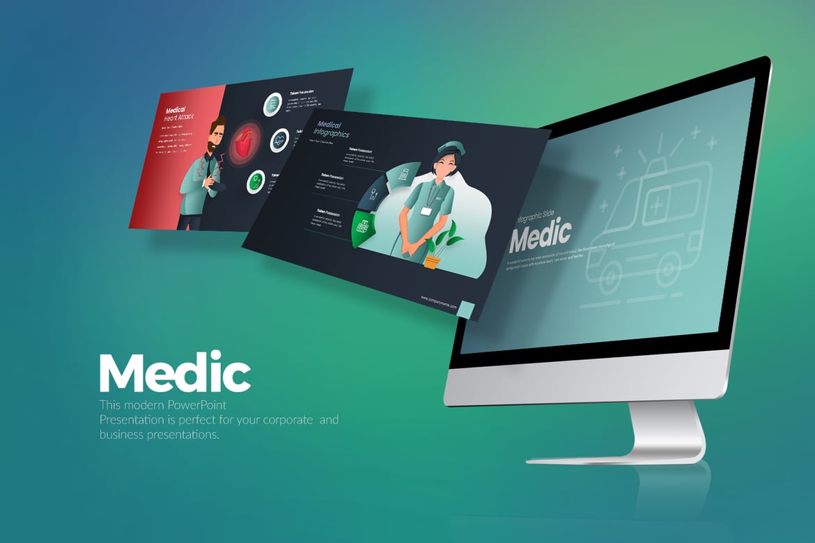 Template Presentasi Infografis Medic yang Menarik dan Profesional