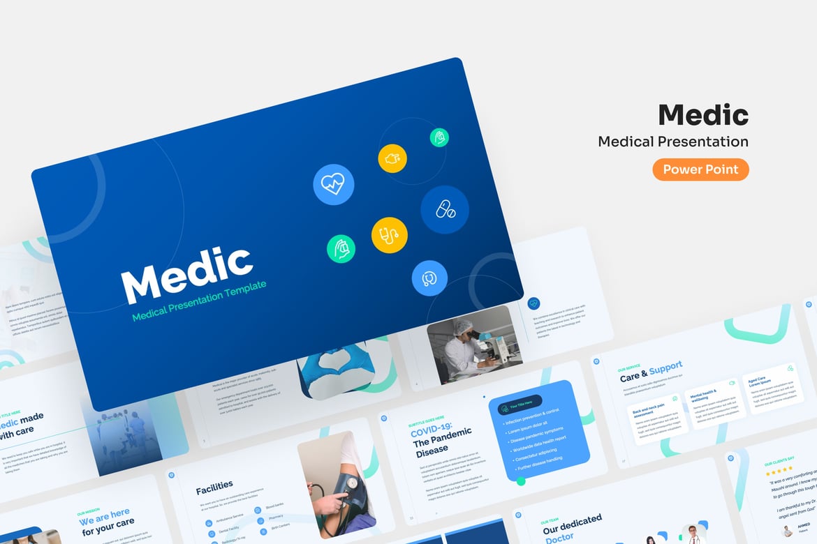 Template Presentasi Medis - PowerPoint untuk Kesehatan dan Klinik