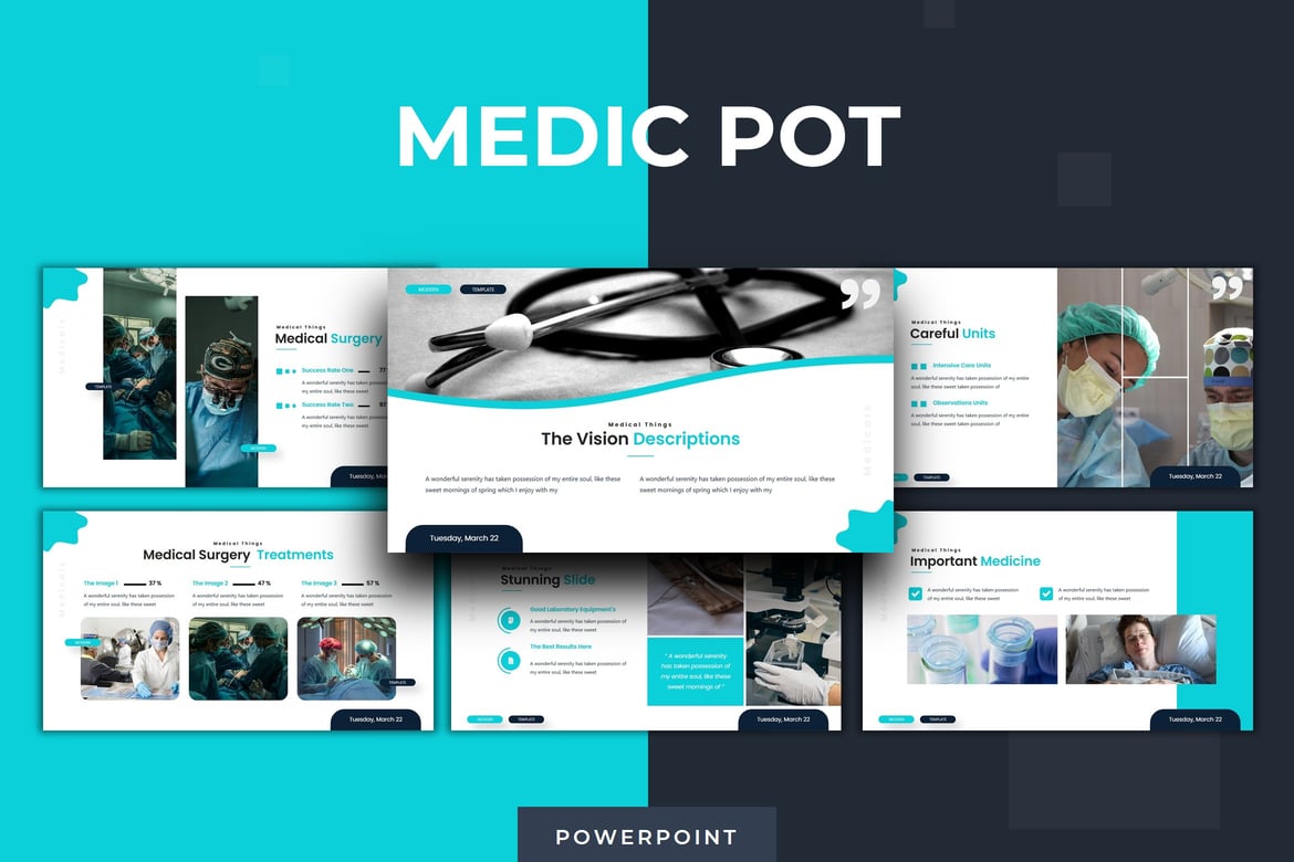 Template PowerPoint Medic Pot - Solusi Presentasi Profesional