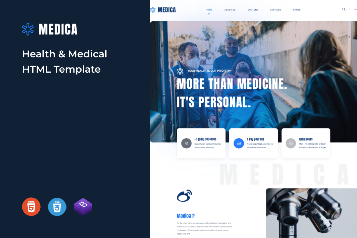 Medica - Template Website Kesehatan dan Medis yang Profesional