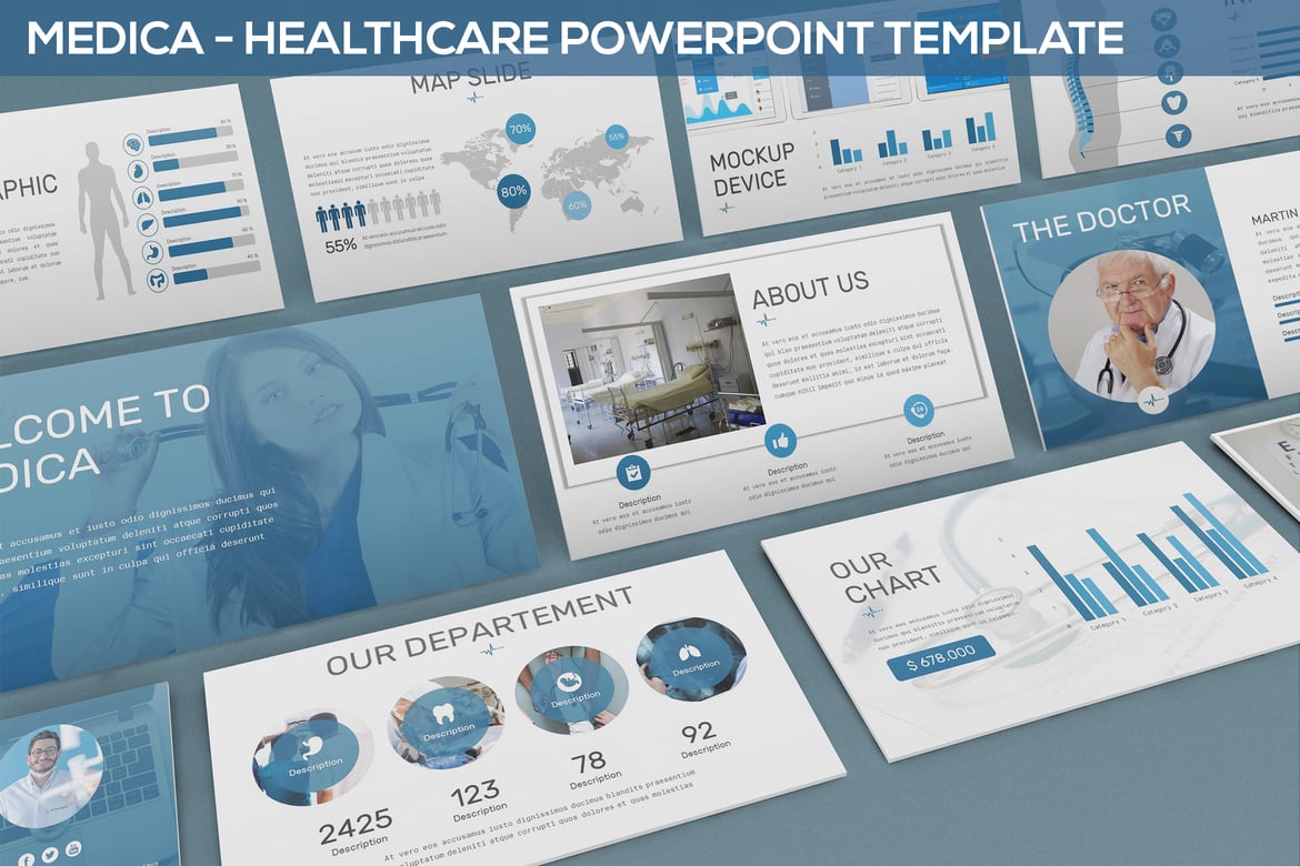 Template Powerpoint Medica - Solusi Presentasi Kesehatan Profesional