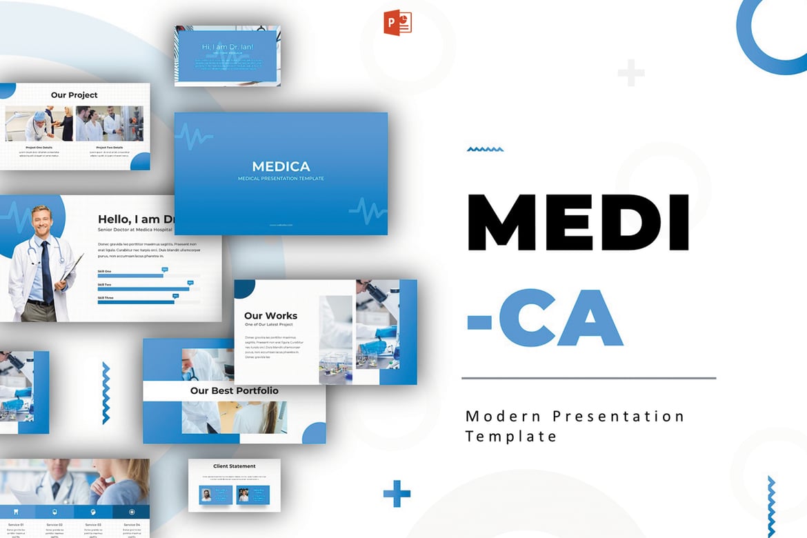Template Presentasi PowerPoint Medica - Desain Kreatif untuk Industri Kesehatan